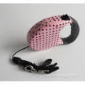 LED retractable dog leash with fashion pattern